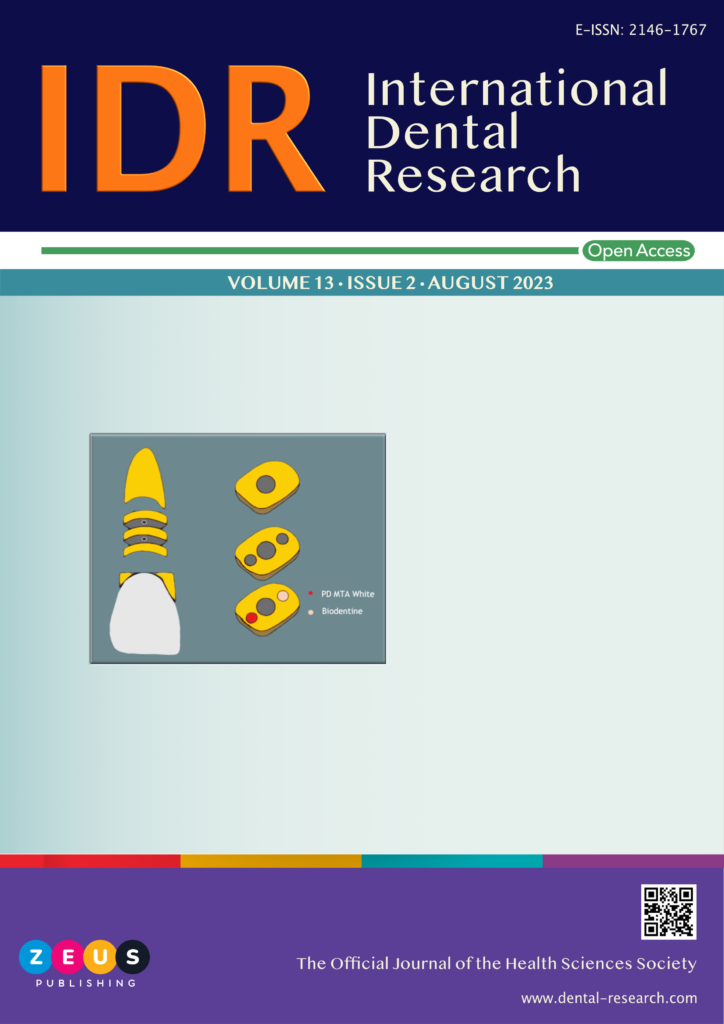 IDR - International Dental Research journal cover